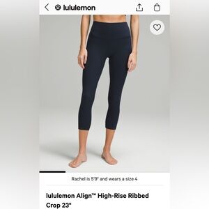 Lululemon Align High Rise Ribbed 23”